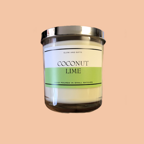Lime & Coconut Candle, by Glow and Gifts
