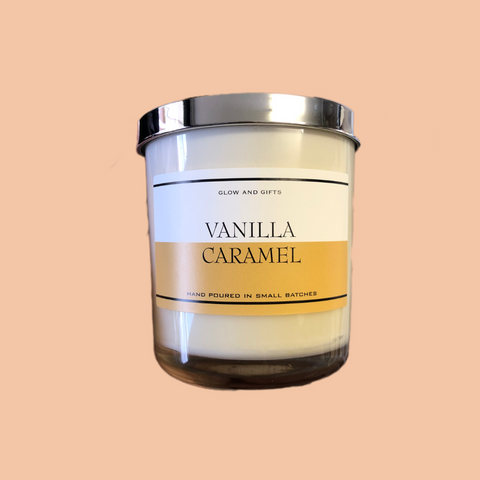 Vanilla & Caramel Candle, by Glow and Gifts